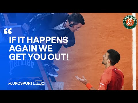 Furious Novak Djokovic wants spectator to be quiet during rallies | 2024 French Open 🇫🇷