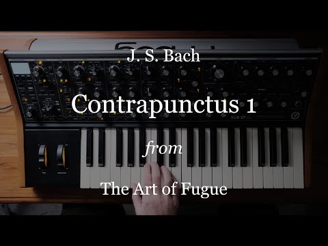 Contrapunctus 1 from Bach's Art of Fugue, BWV 1080, on the Moog