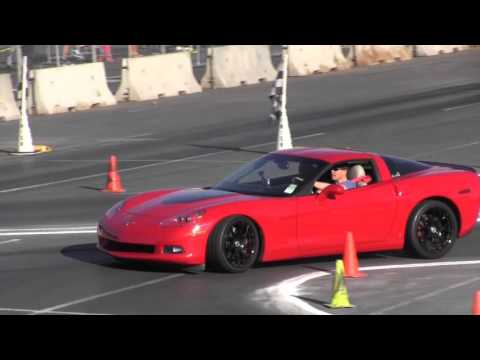 Chevy C6 Red Corvette's Track Run At Good Guys Autocross: 11-14-2015