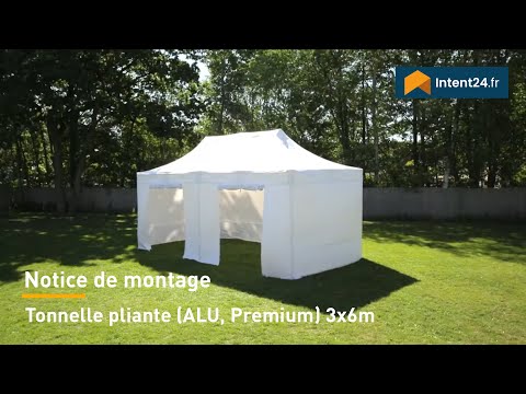 BARNUM PLIANT 3X6 ALUMINIUM VERT EXA 55MM AVEC FENÊTRES