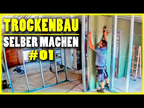 TROCKENBAU SELBER MACHEN | Wand stellen & einziehen mit Trockenbau! | Home Build Solution