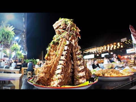 Amazing BANGKOK's STREET FOOD at Train Night Market l Thailand Street Food