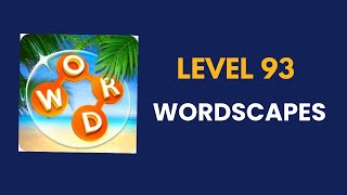 wordscapes level   93    : solution, answer and solved