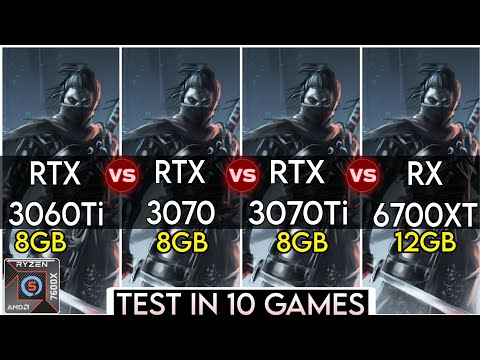RTX 3060 Ti vs RTX 3070 vs RTX 3070 Ti vs RX 6700 XT - Test In 10+ Games - 2K/1440P