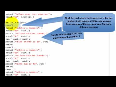 C Programming Tutorial 6: How To Make Switch Case Statements