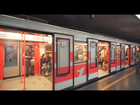 Italy, Milano, Metro ride from TURRO to ROVERETO
