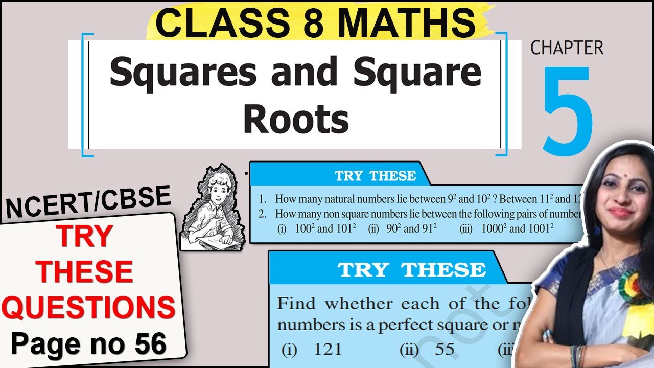 Class 8 Maths Chapter 5 Try These Questions Page no 56 | Squares and Square Roots | CBSE 8th