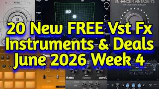 Video thumbnail for 20 Best New FREE Effect Plugins, Vst Instruments, & Audio Plugin Deals - JUNE 2026 Week 4 by Amner Hunter