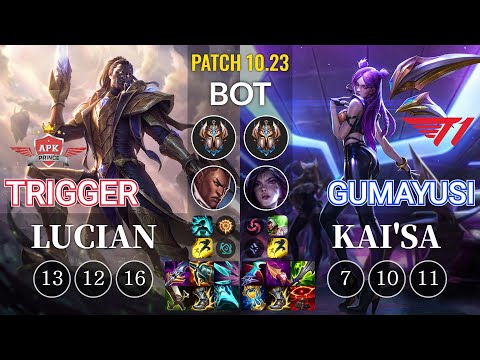 APK Trigger Lucian vs T1 Gumayusi Kai'Sa Bot - KR Patch 10.23
