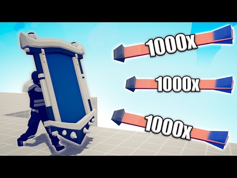 SWAT MIRROR SHIELD vs 1000x OVERPOWERED UNITS - TABS | Totally Accurate Battle Simulator 2023