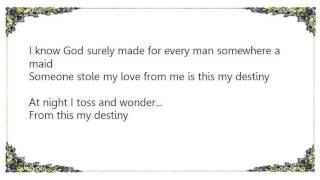 Wanda Jackson - Is This My Destiny Lyrics