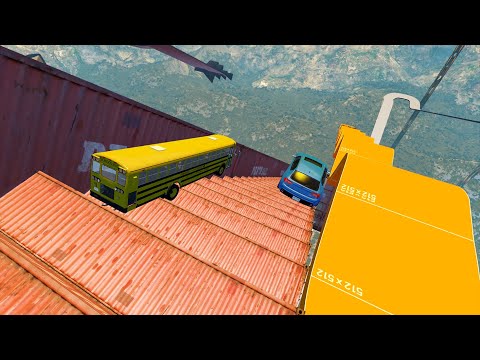Stairs Jumps Down #4 | BeamNG drive | Need for Crash