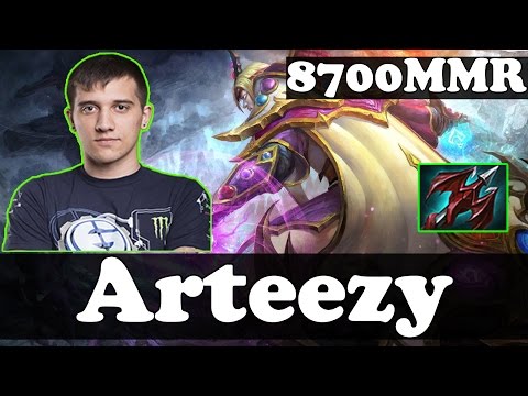 Arteezy 8700 MMR Plays Invoker vol 5 - Ranked Match Gameplay - Dota 2