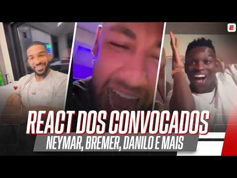 AS MELHORES REAÇÕES DOS JOGADORES CONVOCADOS PARA A COPA DO MUNDO | ESPN