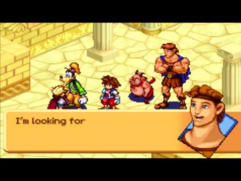 Kingdom Hearts Chain of Memories (GBA) Cutscene #48 The Party Meets Cloud, Hercules and Phil