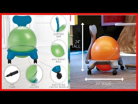 Gaiam Kids Balance Ball Chair - Classic Children's Stability Ball Chair