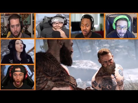 Let's Players Reaction To The Stranger Displaying His Strength | God Of War (PS4)