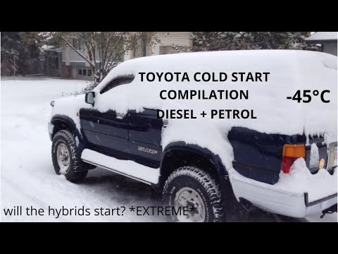 Full Toyota extreme cold start compilation (-45*C & more) Siberia,Canada & more - PETROL & DIESEL