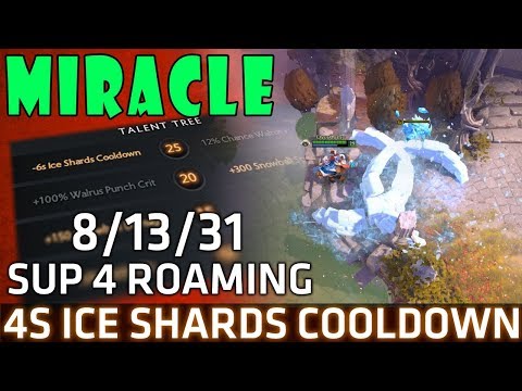 4S ICE SHARDS Cooldown - TUSK Sup4 Roaming by MIRACLE - IMBA Talent Dota 2 7.07c
