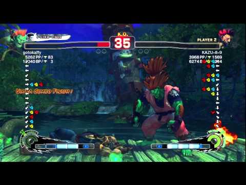 gotokaffy [Blanka] vs. KAZU-8-9 [Gouki] | SSF4 Arcade Edition