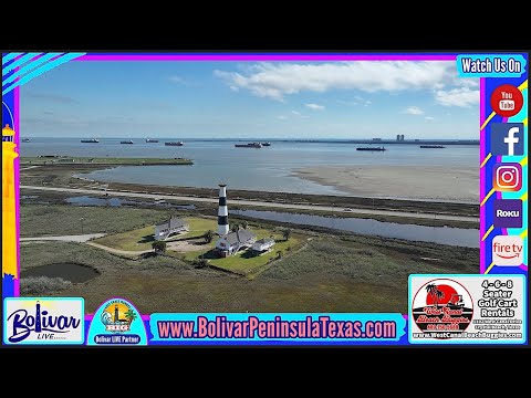Bolivar Peninsula Texas From Above, An Aerial View.