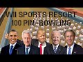 US Presidents Play Wii Sports Resort 100 Pin Bowling