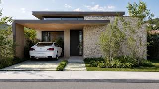 Casa Pequena e Moderna com 3 Quartos e Piscina | 100m²