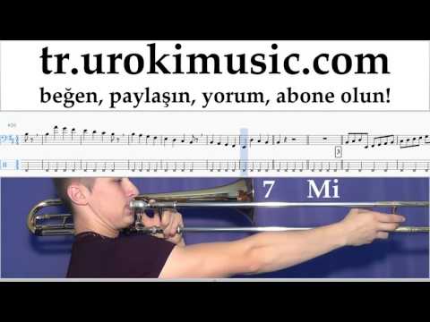Trombon dersleri Luis Fonsi - Despacito Notalar Eğitim Bölüm#1 um-a723