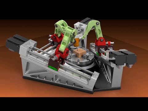 6 Axes Rarallel Robot with Inclined Rails