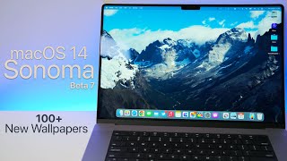 macOS 14 Sonoma Beta 7 - 100+ New Wallpapers