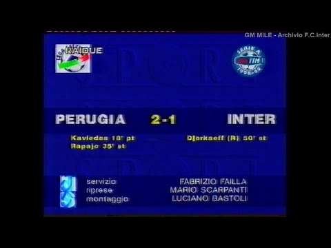 1998-99 (21^ - 14-02-1999) Perugia-INTER 2-1 [Kaviedes,Rapaijc,Djorkaeff(R)] Servizio D.S.Rai2