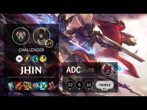 Jhin ADC vs Xayah - KR Challenger Patch 11.22