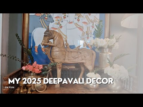 My 2025 Diwali Decor - sustainable decor styling with flowers and existing decor 