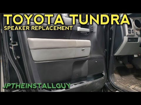 toyota tundra door panel removal and speaker replacement install