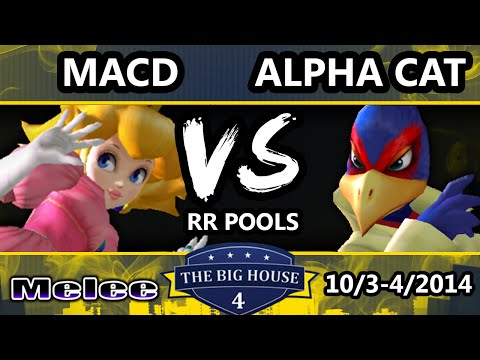 The Big House 4 - Alpha Dash (Ice Climbers, Falco) Vs. MacD (Peach) - Pools Round 1 - SSBM