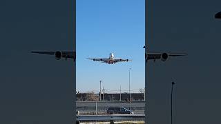 Big Bird Emirates A380 Landing at Toronto Airport YYZ  #airbus #landing #yyz #a380