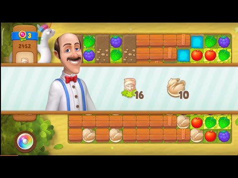 Gardenscapes Level 2452 Walkthrough "No Boosters Used"