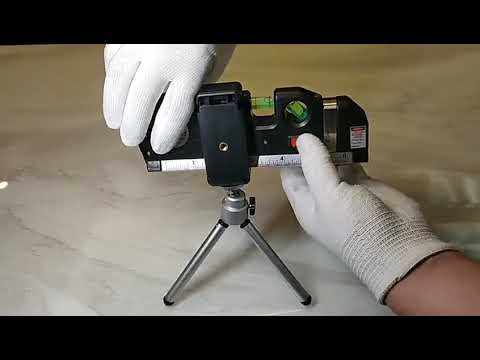 4 in 1 Multipurpose Laser Level Horizon Vertical Adjustable Standard Measuring Tape Tool