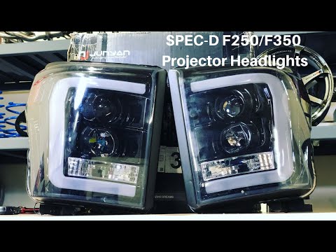 Spec-D Projector Headlights Ford F250/F350 Features Review & LED Upgrade Info