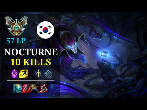 Nocturne Top vs Jayce - 10 kills - 스커지 발사 KR Master (57 LP) Patch 11.3