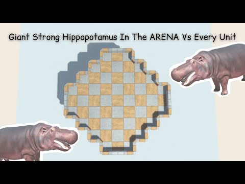 Giant Strong Hippopotamus In The ARENA Vs Every Unit ARBS |Animal Revolt Battle Simulator