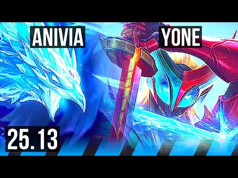 ANIVIA vs YONE (MID) | 9/1/7, Godlike | NA Master | 25.13