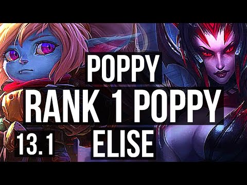 POPPY vs ELISE (JNG) | Rank 1 Poppy, 10/2/14, Legendary | EUW Challenger | 13.1