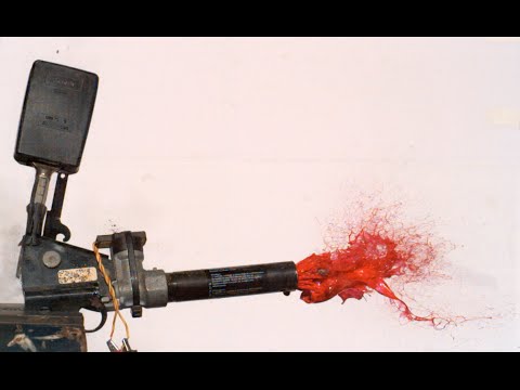 Seatbelt Pretensioner in Super Slow Mo - The Slow Mo Guys