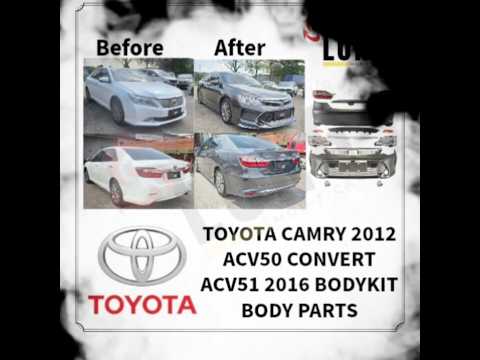 toyota camry 2012 acv50 convert acv51 2015 facelift bodykit body parts