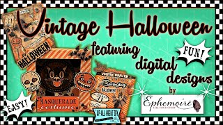Vintage Halloween Party DIY / Vintage Halloween Assemblage with printables