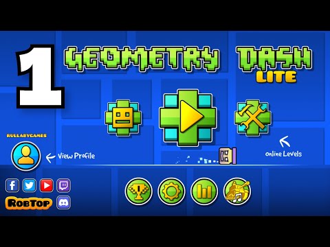 Geometry Dash Lite - Gameplay Walkthrough Part 1 - First Try - YouTube