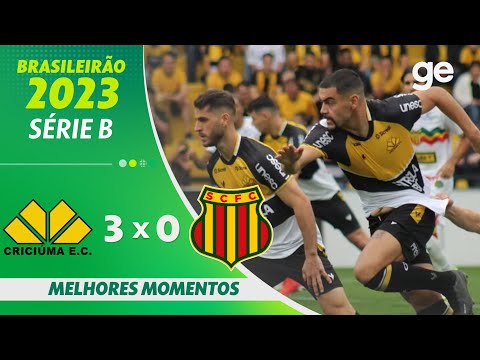 Gols e lances de Criciúma x Sampaio Corrêa