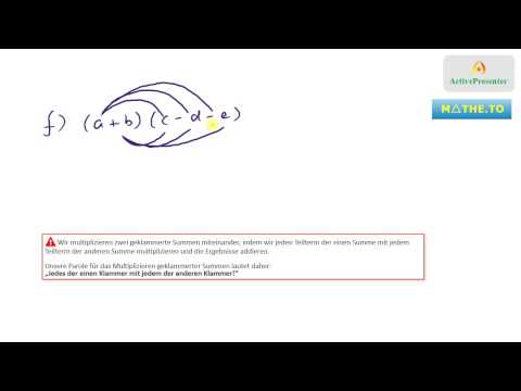 Ausmultiplizieren: Weiteres Beispiel mit zwei Klammern
