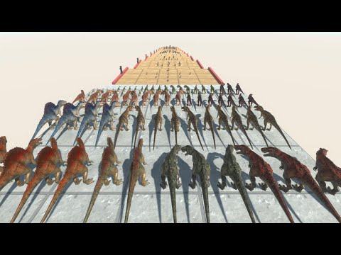 Carnivore Dinosaurs Challange vs Modern Mammals - animal Revolt Battle Simulator